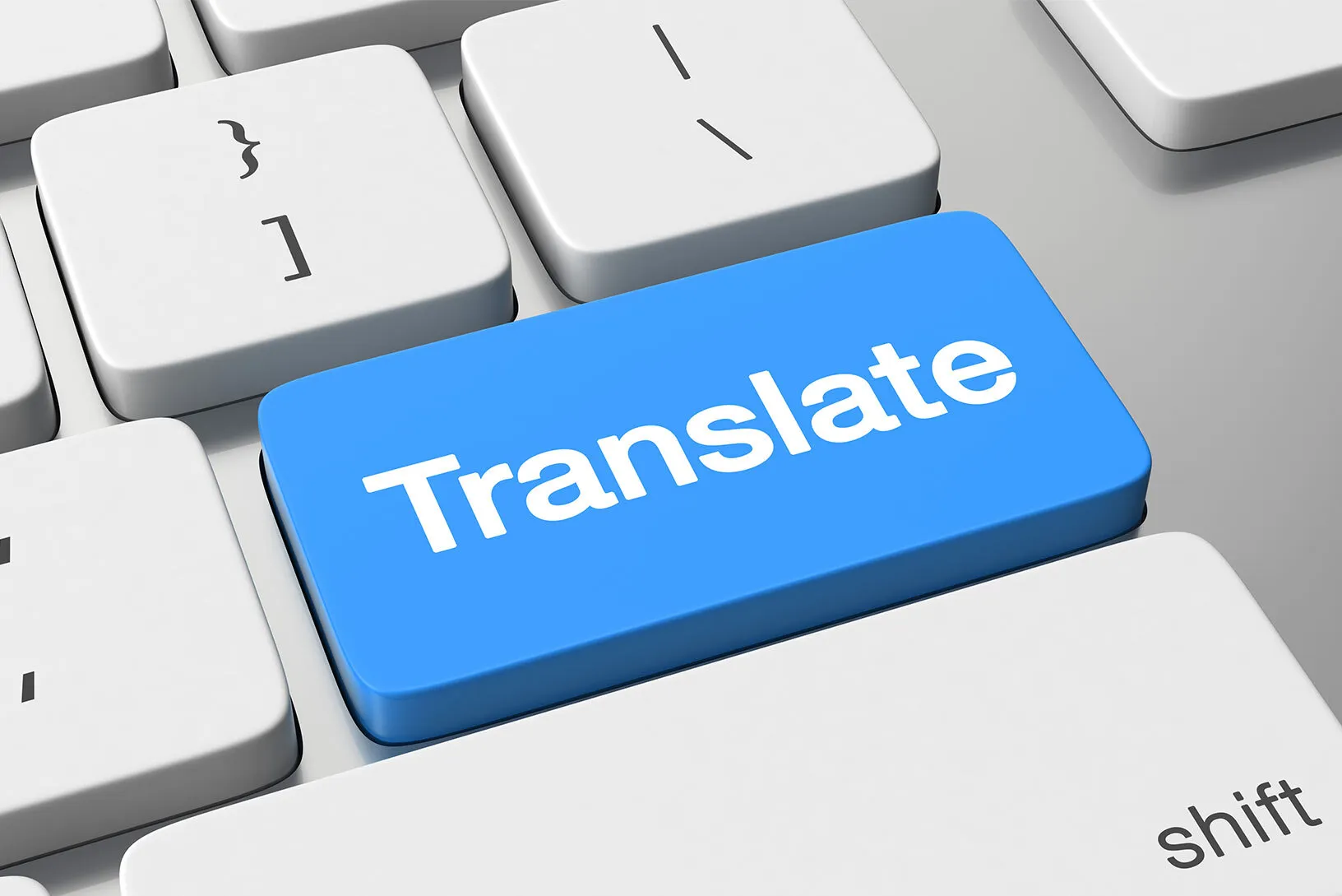 Computer keyboard with "Translate"