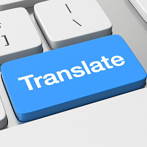 Computertastatur mit "Translate"