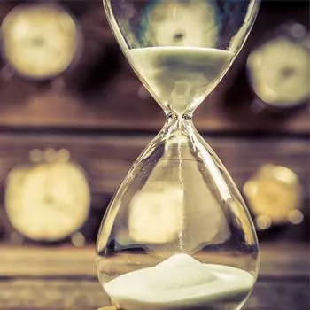 Hourglass filled with sand
