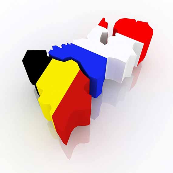 Karte Belgien und Niederlande